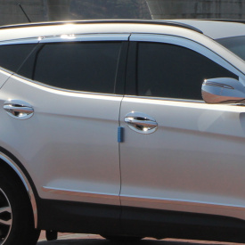 Дефлекторы Auto Clover - хромированные 4 шт на Hyundai Santa Fe 3 (DM)